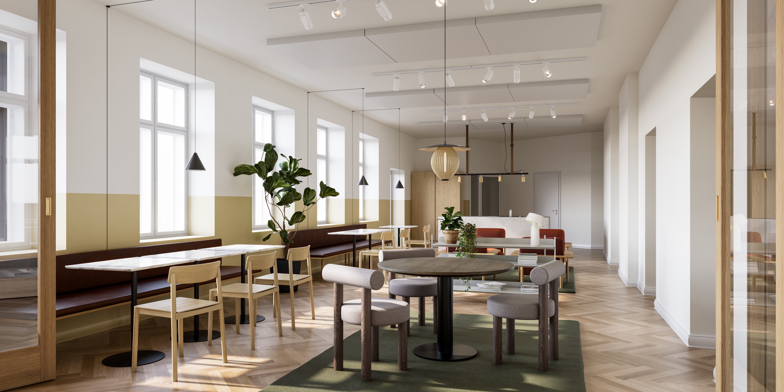 Armaan Kulma real estate development design fifth floor kitchen lounge coworking visualisation