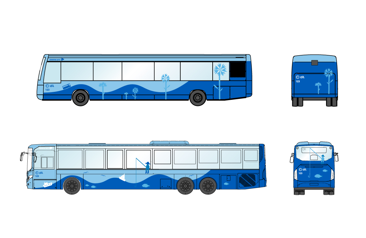 Lahden Seudun Liikenne bus Päijänne design