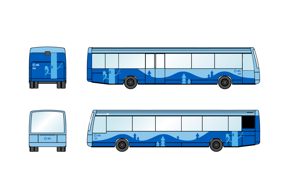 Lahden Seudun Liikenne bus Hongankolistaja design