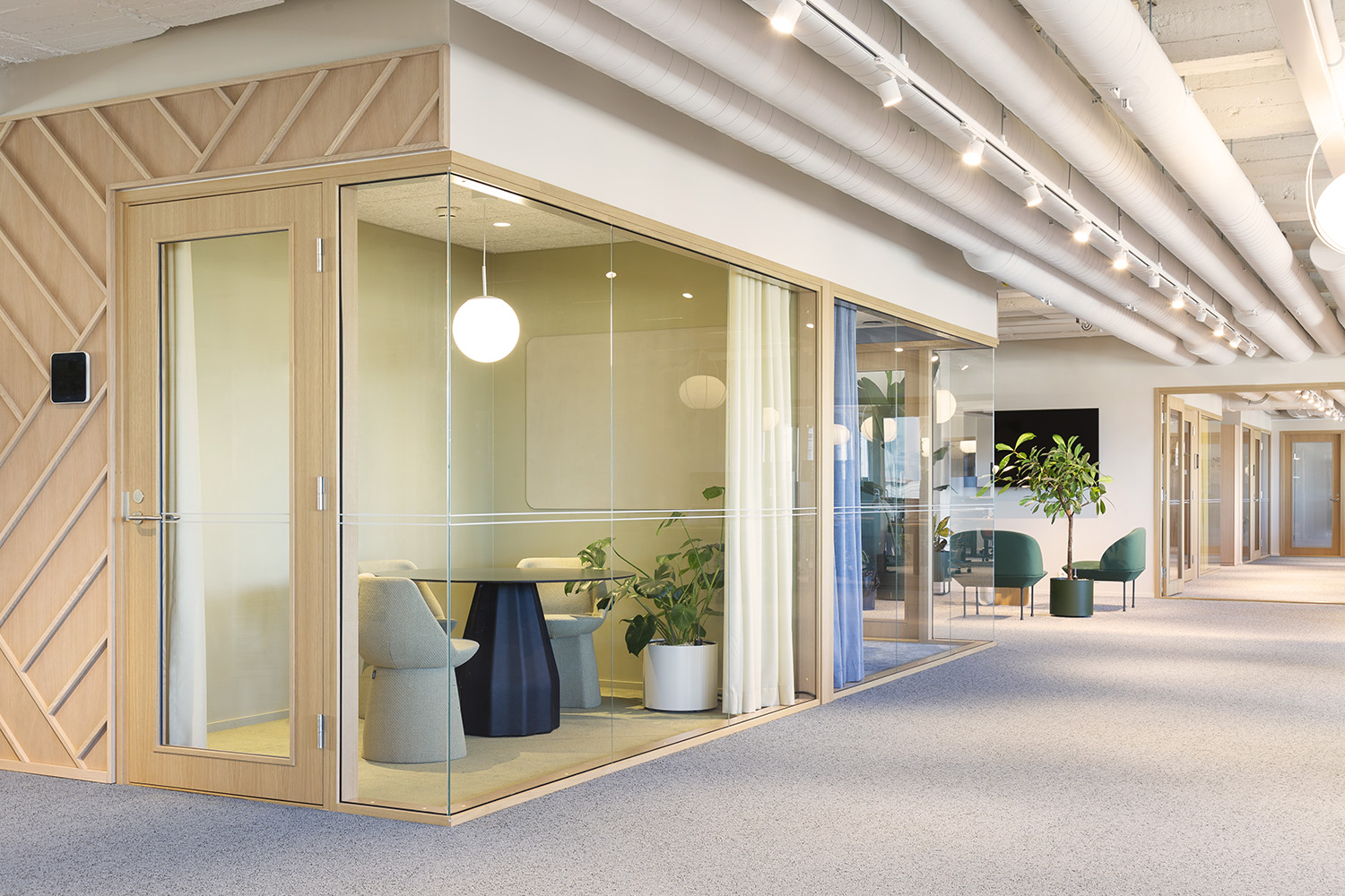 Supermetrics office design open workspace corridor